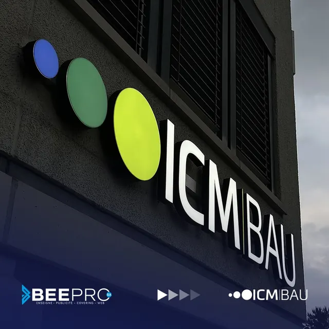 ICM BAU — Enseigne lumineuse, Genève